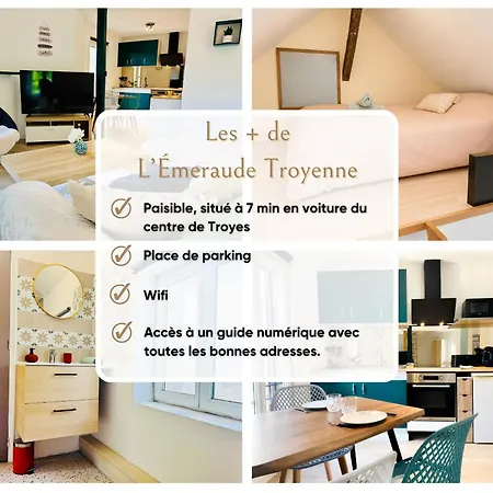 L'émeraude Troyenne - Wifi&lave Linge - Paisible Appartement Troyes